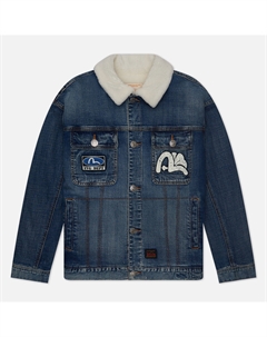 Мужская джинсовая куртка Seagull Embroidered GH Oil Drum Embroidered Padded Denim Evisu