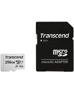 Карта памяти 300S 256GB (с адаптером) Transcend