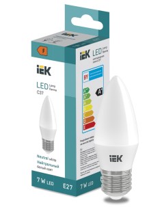 Лампа светодиодная С37 7Вт E27 4000К LED Candle LL I C37 7 230 40 E27 Iek