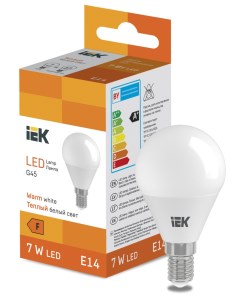 Лампа светодиодная G45 7Вт E14 3000К LED Globe LL I G45 7 230 30 E14 Iek