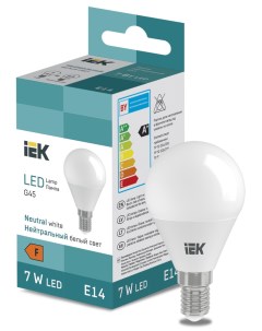 Лампа светодиодная G45 7Вт E14 4000К LED Globe LL I G45 7 230 40 E14 Iek