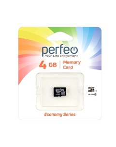 Карта памяти microSDHC PF4GMCSH10ES 4GB Perfeo