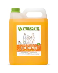 Средство для мытья посуды антибактериальное с ароматом апельсина 5л Synergetic