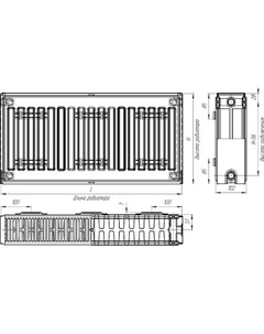 Стальной панельный радиатор ЛК 22 512 тип 22 500x1200 Лидея