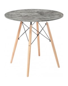 Кухонный стол ST 001Ф80 серый бетон дерево Mio tesoro