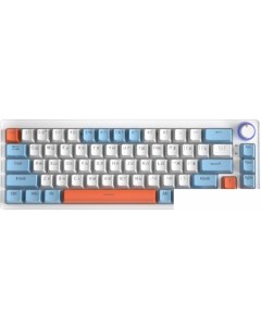 Клавиатура ZA68 White Blue Orange (TNT Yellow) Cyberlynx