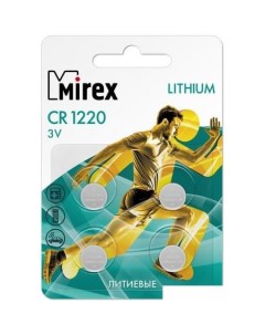 Батарейки CR1220 литиевая блистер 4 шт 23702 CR1220 E4 Mirex