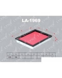 Воздушный фильтр LA1969 Lynxauto