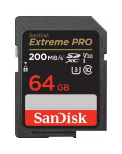 Карта памяти Extreme PRO SDXC SDSDXXU-064G-GN4IN 64GB Sandisk