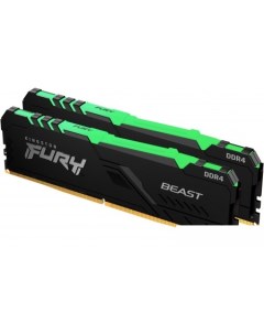 Оперативная память FURY Beast RGB 2x8GB DDR4 PC4 28800 KF436C17BBAK2 16 Kingston