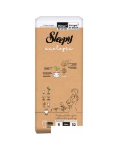 Трусики подгузники Ecologic 2X Jumbo XLarge трусики 32 шт Sleepy