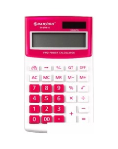Бухгалтерский калькулятор DV 2716 12R белый красный Darvish