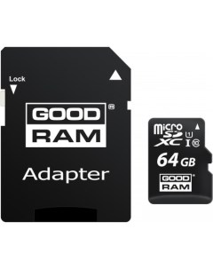 Карта памяти M1AA microSDXC M1AA 0640R12 64GB с адаптером Goodram