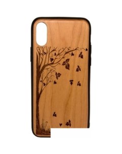 Чехол для телефона Wood для Apple iPhone X черешня осень Case