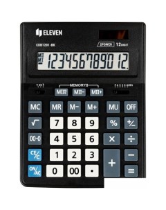 Бухгалтерский калькулятор Business Line CDB1201 BK черный Eleven