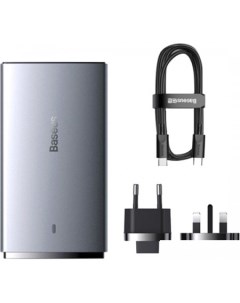 Сетевое зарядное GaN5 Pro Ultra-Slim Fast Charger C+U 65W CCGP150113 (китайская версия) Baseus