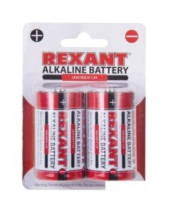 Батарейки D LR20 2шт 30 1020 Rexant
