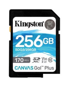 Карта памяти Canvas Go! Plus SDXC 256GB Kingston