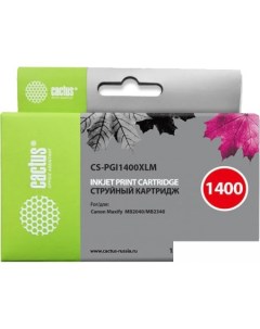 Картридж CS-PGI1400XLM (аналог Canon PGI-1400XL M) Cactus