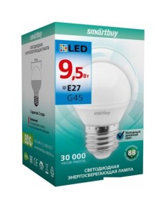 Светодиодная лампа G45 E27 9.5 Вт 6000 К [SBL-G45-9_5-60K-E27] Smartbuy