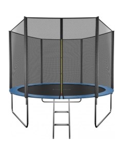 Батут Jump 8ft 252 см с лестницей внешней сеткой синий Getactive