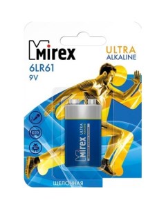 Батарейки Ultra Alkaline 9V 6LR6 E1 Mirex