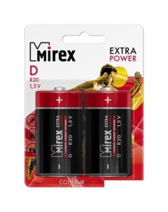 Батарейка Extra Power D 2 шт 23702 ER20 E2 Mirex