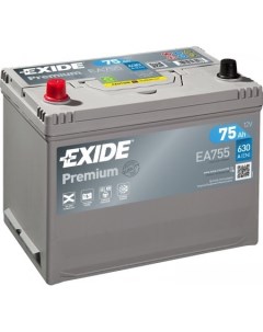 Автомобильный аккумулятор Premium EA755 (75 А/ч) Exide