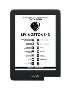 Электронная книга BOOX Livingstone 3 Onyx