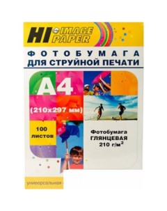 Фотобумага Hi-Image глянцевая А4, 210 г/м2, 100 л [A200402U] Hi-black