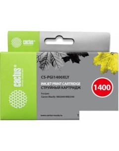 Картридж CS-PGI1400XLY (аналог Canon PGI-1400XL Y) Cactus