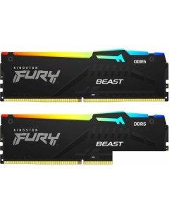 Оперативная память FURY Beast RGB 2x8ГБ DDR5 6000МГц KF560C40BBAK2 16 Kingston