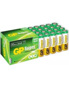 Батарейки Super Alkaline AAA 40 шт Gp