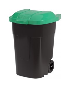 Контейнер для мусора М4663 65 л черный зеленый Альтернатива