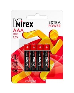 Батарейка Extra Power R03 AAA 4 шт 23702-ER03-E4 Mirex