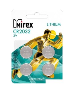 Батарейка CR2032 4 шт CR2032 E4 Mirex