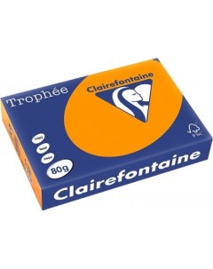 Офисная бумага Trophee пастель A4 80 г кв м 500 л оранжевый Clairefontaine