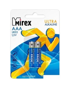 Батарейки Ultra Alkaline AAA 2 шт LR03 E2 Mirex