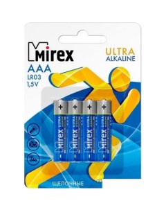 Батарейки Ultra Alkaline AAA 4 шт LR03 E4 Mirex