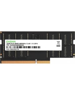 Оперативная память 32ГБ DDR5 SODIMM 4800 МГц DGMAS54800032D Digma