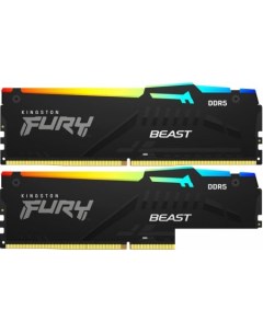 Оперативная память FURY Beast RGB 2x32ГБ DDR5 4800МГц KF548C38BBAK2 64 Kingston
