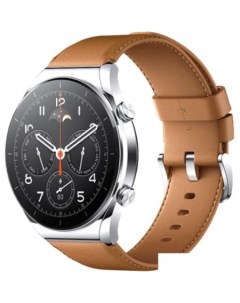 Умные часы Watch S1 (серебристый/коричневый, международная версия) Xiaomi