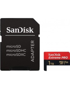 Карта памяти Extreme PRO microSDXC SDSQXCD-1T00-GN6MA 1TB (с адаптером) Sandisk