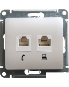 Розетка компьютерная Glossa GSL000685 (перламутр) Schneider electric