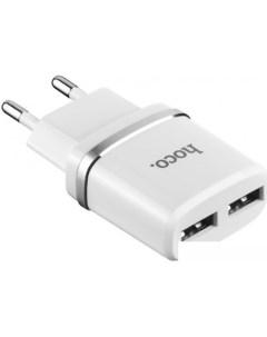 Сетевое зарядное C12 microUSB белый Hoco