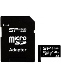 Карта памяти microSDXC Elite UHS 1 Class 10 128GB SP128GBSTXBU1V10SP Silicon power