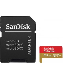 Карта памяти Extreme SDSQXA1 512G GN6MA 512GB с адаптером Sandisk