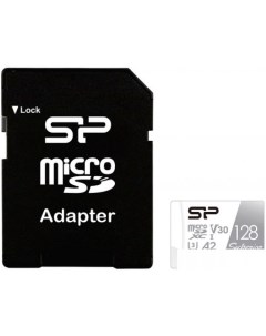 Карта памяти Superior microSDXC SP128GBSTXDA2V20SP 128GB с адаптером Silicon power