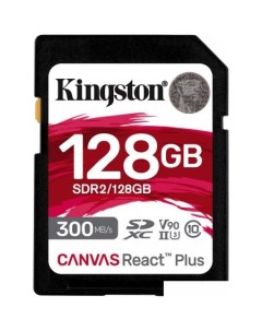 Карта памяти Canvas React Plus SDXC 128GB Kingston