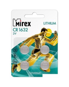 Батарейка CR1632 4 шт 23702 CR1632 E4 Mirex